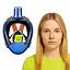 Маска для снорклінгу TSUNAMI повнолицьова, зі складною трубкою Size S/M Blue (P-5905973405454) - мініатюра 9