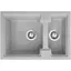 Гранітна кухонна мийка Romzha Patrat 62D Seda (602) з 1.5 чашами - мініатюра 1