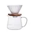 Набор заварки для кофе стеклянный заварник и пуровер 600 мл Прозрачный Yiwu 64486-28 - миниатюра 2