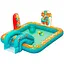 Надувной игровой центр Bestway 53164 с бассейном, горкой и мячами 193×152×74 см - миниатюра 1