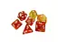 Набір кубиків Double Color Glitter 7 Dice Set - Orange-Yellow , 7 шт. (g7dglitdc09) - мініатюра 1