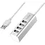 Usb-хаб Hoco HB1 4Usb Line machine Серебристый - миниатюра 1