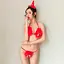 Святковий еротичний комплект з ковпачком XS/S Червоний K000774 - мініатюра 1
