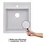 Кухонна мийка Lidz 460x515/200 GRA-09 (LIDZGRA09460515200), Сірий - мініатюра 3