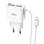 Сетевое зарядное устройство Hoco C59A 2 USB белый с кабелем Lightning - миниатюра 5