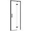 Душові двері Cersanit Larga 80x195 R розпашні профіль чорний S932-123, Права, прозорий, чорний - мініатюра 1