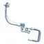 Сифон для ванни Santehplast SVD-05 FLAT steamer - автомат 1 1/2" з переливом 30412 - мініатюра 1