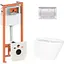 Набір Q-tap Nest 4 в 1 підвісний унітаз Swan Ultra Quiet 520x360x320 + комплект інсталяції QT16335180W48188 - мініатюра 1