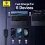 Зарядний пристрій Baseus Digital GaN Intelligent Desktop Fast Charger 240W (3xType+C+USB+DC) (With Cable DC to DC black (P10163901113-00) - мініатюра 8
