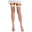 Панчохи-сітка зі швом ззаду Leg Avenue Bow back seam thigh highs One Size White - мініатюра 3