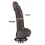 Фалоімітатор Sliding-Skin Dual Layer Dong 7.5'' 19.5 см чорний - мініатюра 12