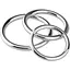 Набір металевих ерекційних кілець Sinner Gear Unbendable Cock/Ball Ring & Glans Ring Set - мініатюра 1