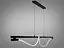 Сучасна світлодіодна люстра шланг, 20W, чорна люстра - мініатюра 1