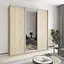 Шафа-купе тридверна MebelStar Комбо AL 2ДСП/Дзеркало 220x60x240 см Дуб сонома (MBS-2128) - мініатюра 1