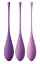 Набір вагінальних кульок Pipedream Kegel Train-Her Set, 3 шт., фіолетовий - мініатюра 1