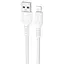 Дата кабель Borofone BX116 Certain USB to Lightning 2.4A (1m) White - мініатюра 1
