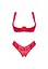 Комплект білизни Obsessive Lacelove XL/XXL червоний - мініатюра 7