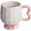 Чашка фарфоровая Yiwu на ножке 400 мл розовый Yiwu FM-39C - миниатюра 1