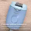 Эпилятор Philips Series 2000 дисковый от сети сухой с подсветкой 2 насадки голубой (BRE247/00) - миниатюра 2
