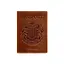 Кожаная обложка для паспорта с украинским гербом светло-коричневая - миниатюра 7