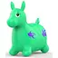 Дитячий гумовий стрибун Metr+ Ослик MS 4163 Іграшка стрибунок для дітей від 12 місяців Зелений - мініатюра 1