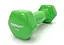 Гантель для фитнеса 1.0 кг EasyFit с виниловым покрытием салатовая - миниатюра 1