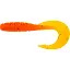 Силикон FishUP Mighty Grub 3.5" #049 - Pumpkin Orange/Black (7 шт/уп) - миниатюра 1