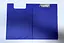 Клипборд ПВХ 0321, планшет книжка А4 / А3 с зажимом, бумвенил, в пакете (8058778152454) Синий - миниатюра 2