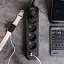 Мережевий фільтр-подовжувач Yiwu HP-5-14 EURO 1085U 5 м 4 розетки 3 USB чорний  - мініатюра 2