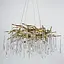 Люстра в золотистом корпусе с подвесными хрустальными элементами Ст. MD 6006 GD | Line F - миниатюра 1