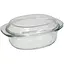 Каструля скляна Interos з жароміцного скла овальна 3.5 л (9163) - мініатюра 1