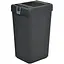 Мусорное ведро Motek на 40 л с поворотной крышкой 35х28х59 см Антрацит (COB-412)  - миниатюра 1