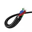 Кабель Ugreen AV112 Angled Cable 3.5 мм Male to 3.5 мм Male Cable Gold Plated Metal Case with Braid 1.5 м Blue (60180) - миниатюра 2