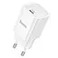 Сетевое зарядное устройство Hoco C148A Charm single port PD30W charger(EU) Белый - миниатюра 1