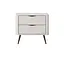 Тумба приліжкова Perfect Home Ланте / Lante з 2 шухлядами і чорними ніжками 2S Беж (PFH-091185) - мініатюра 4