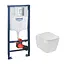 Комплект 4 в 1: Инсталляция Grohe Rapid SL 3 в 1 38772001 + Унитаз безободочный Kroner Eifel WHI483429 TORNADO с сидением Slim Duroplast / Soft-close / Quick relase KE483429WHIT (397720 - миниатюра 1