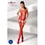 Бодистокинг Passion BS054 Red, комбинезон, имитация чулок, открытый животик - миниатюра 2