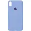 Чехол Silicone Case Full Protective AA для Apple iPhone XS Max 6.5 Голубой/Lilac Blue - миниатюра 1