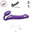 Безремневий страпон Strap-On-Me Vibrating Violet L регульований з вібрацією та з пультом ДК діаметр 3.7 см - мініатюра 5