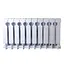 Радіатор біметалевий секційний Queen Therm 350/96 (кратно 10), Білий - мініатюра 8