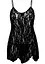 Пеньюар Leg Avenue Rose Lace Flair Chemise Black One Size - миниатюра 3