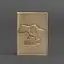Кожаная обложка для паспорта с картой Украины светло-бежевая - миниатюра 5