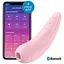 Вакуумный клиторальный стимулятор Satisfyer Curvy 2+ Рожевий - миниатюра 2