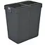 Мусорное ведро Motek двойное 40 л +40 л с поворотной крышкой 55х35.5х59 см Антрацит (COB-414)  - миниатюра 1