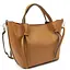 Класична жіноча шкіряна сумка кольору карамель Firenze Italy F-IT-7632C - мініатюра 1