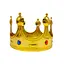 Карнавальна корона Короля золото KA-23-1397, у пакеті - мініатюра 1