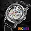 Механічні Наручний годинник скелетон з автопідзаводом Skmei 9271 Black, 9271BK (18388) - мініатюра 4