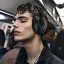 Наушники Acefast H3 active noise canceling wireless headset Black - миниатюра 6