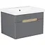 Тумба з умивальником Volle Solo 60 см Сірий 1910.326009 - мініатюра 1