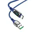 Кабель с экраном Hoco S51 USB - Type-C 1,2 м нейлоновый синий 6931474749246 - миниатюра 1